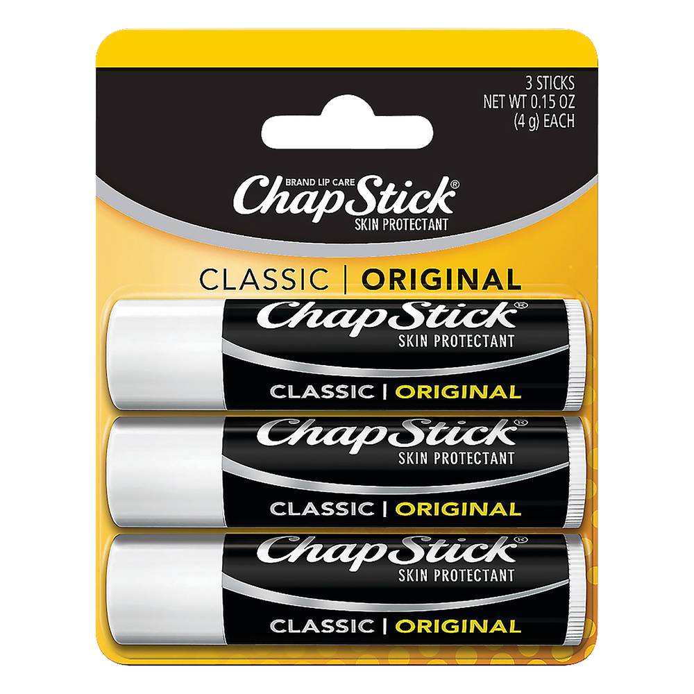 Chapstick Original Classic Skin Protectant(3 Ct)