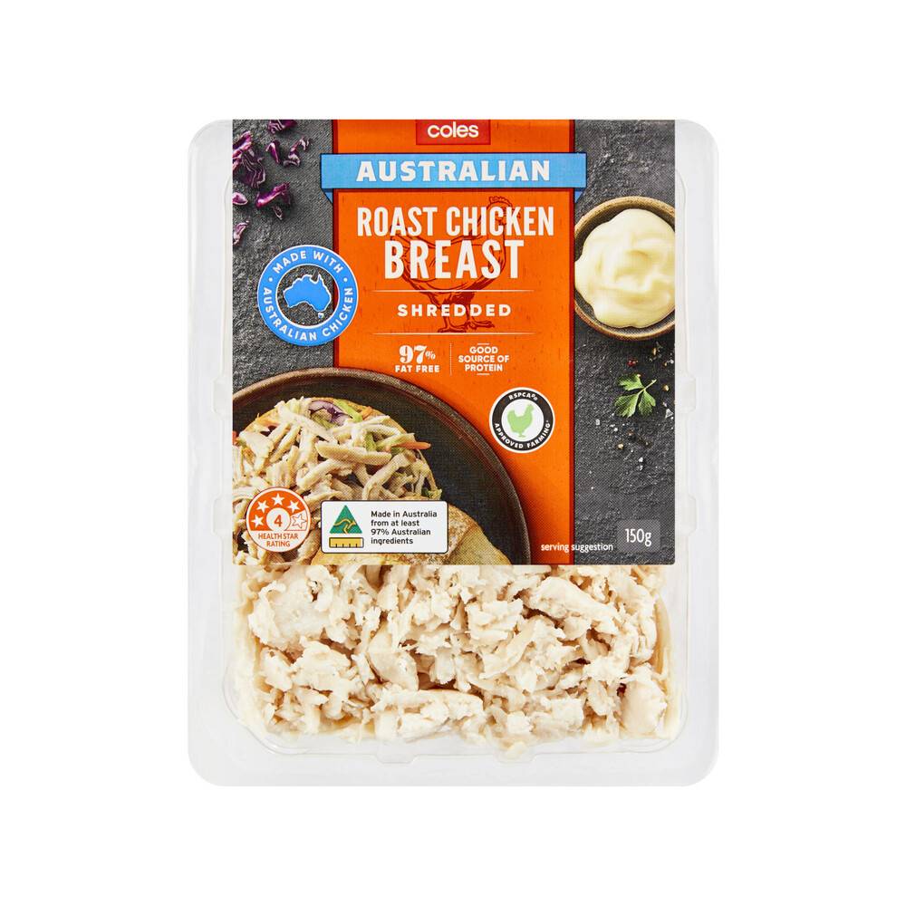 Coles Shredded Roast Chicken Breast