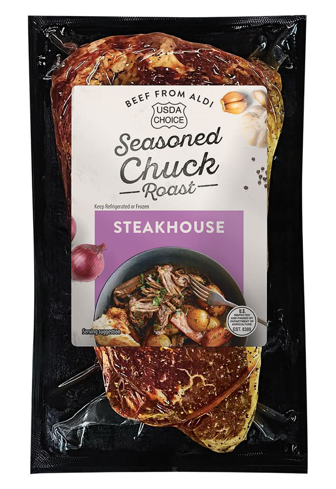 USDA Choice Chuck Roast, Steakhouse Seasoned