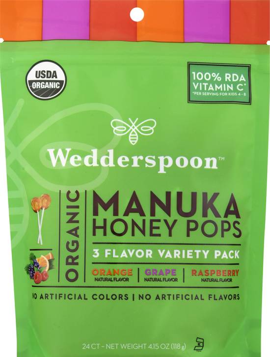 Wedderspoon Organic Manuka Honey Pops (24 ct)