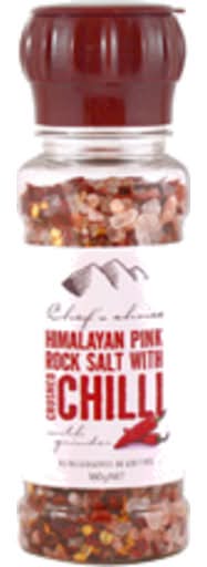Chef's Choice Himalayan Pink Rock Salt With Crushed Chilli (160g)