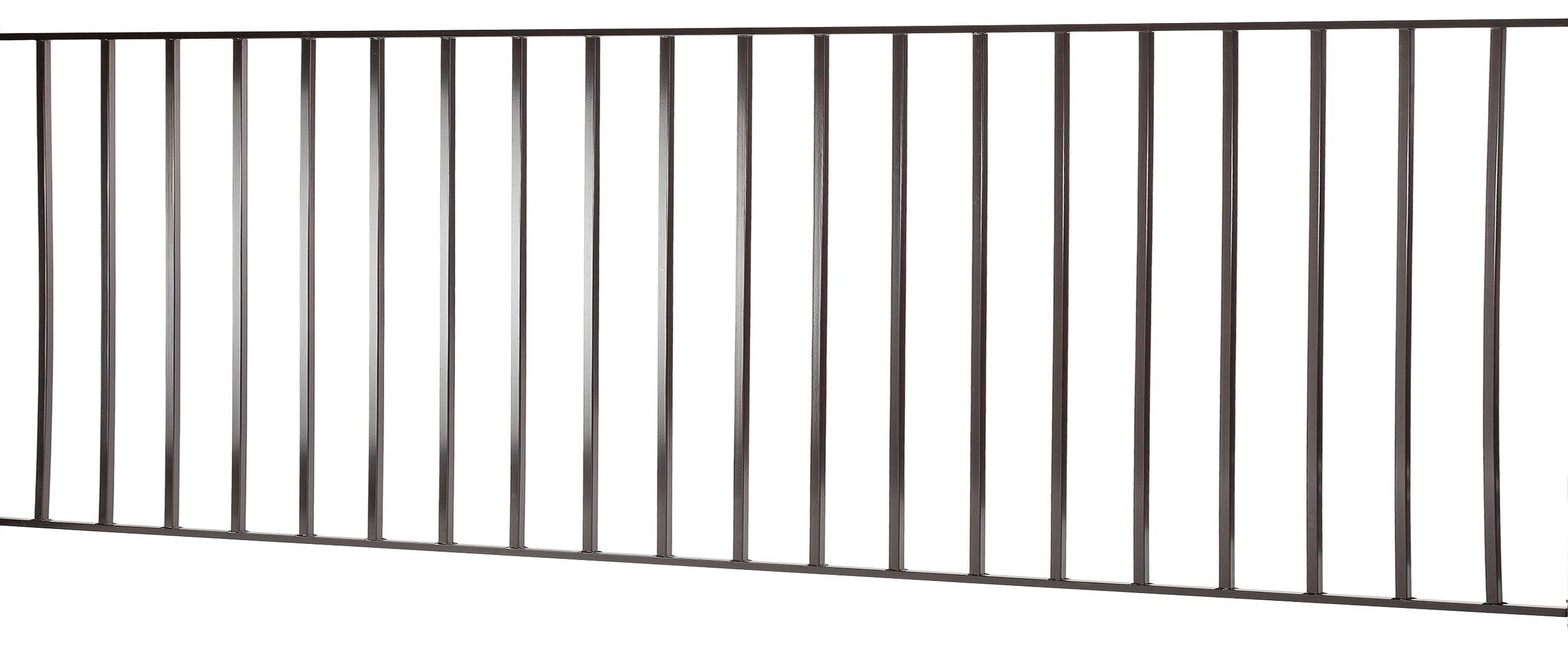 Monroe 3-ft H x 8-ft W Black Steel Yard Fence Panel | 58281339