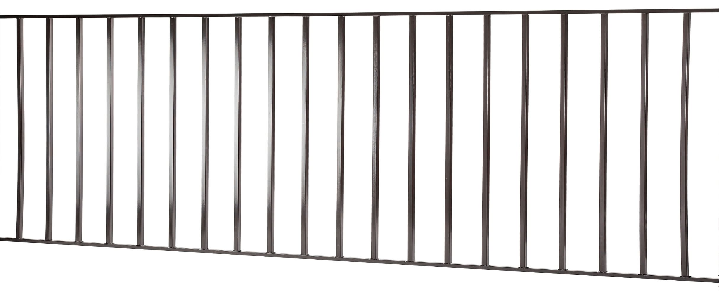 Merchants Metals Monroe 3-ft H x 8-ft W Black Galvanized steel Decorative Fence panel