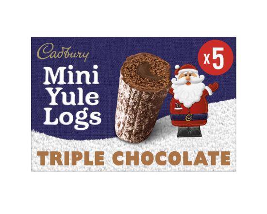 Cadbury Milk Chocolate Christmas Mini Yule Log Cakes 5 pack