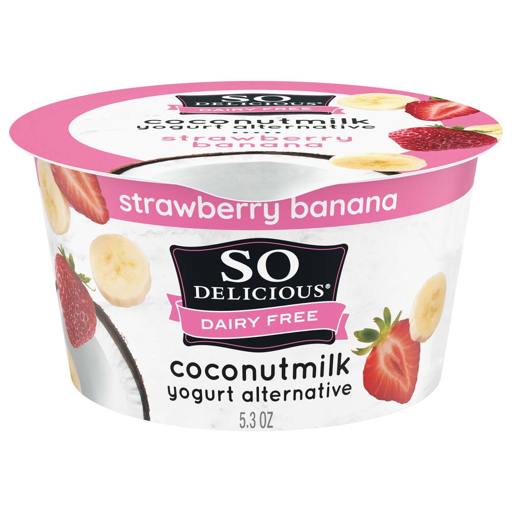 So Delicious Dairy Free Coconutmilk Yogurt Alternative, Strawberry-Banana (5.3 oz)