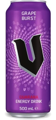V Guarana Energy Drink, Grape Burst (500mL)