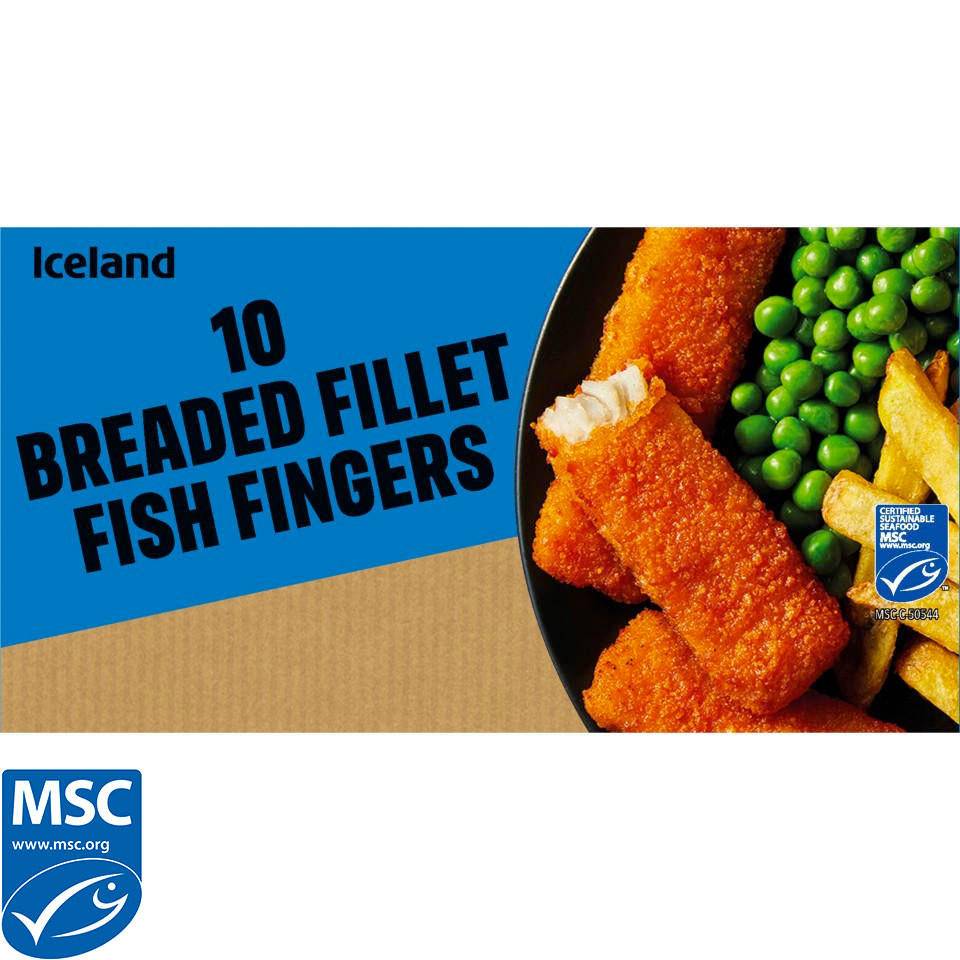 Iceland Breaded Fish Fillet Fingers (10 pack)