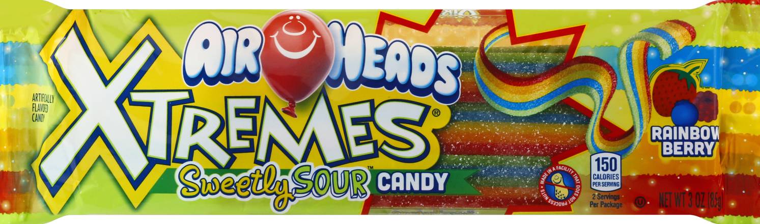Dollaritemdirect Candy Airheads Xtremes Belt (3 oz rainbow berry in cntr dspl)