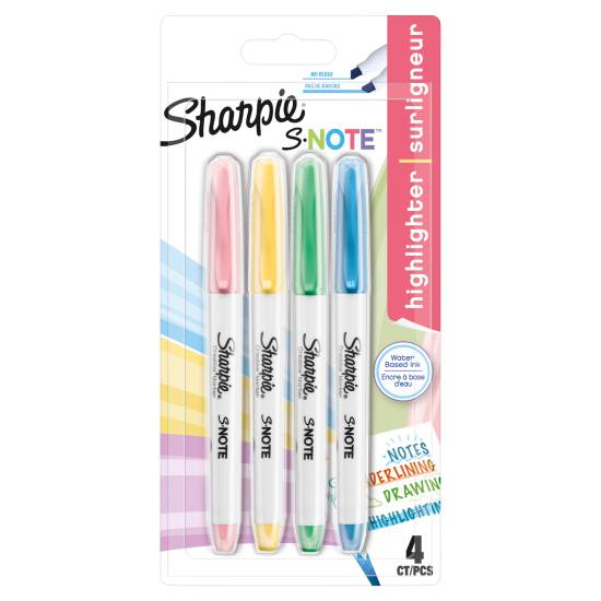 Sharpie S-Note Highlighter (4 ct)