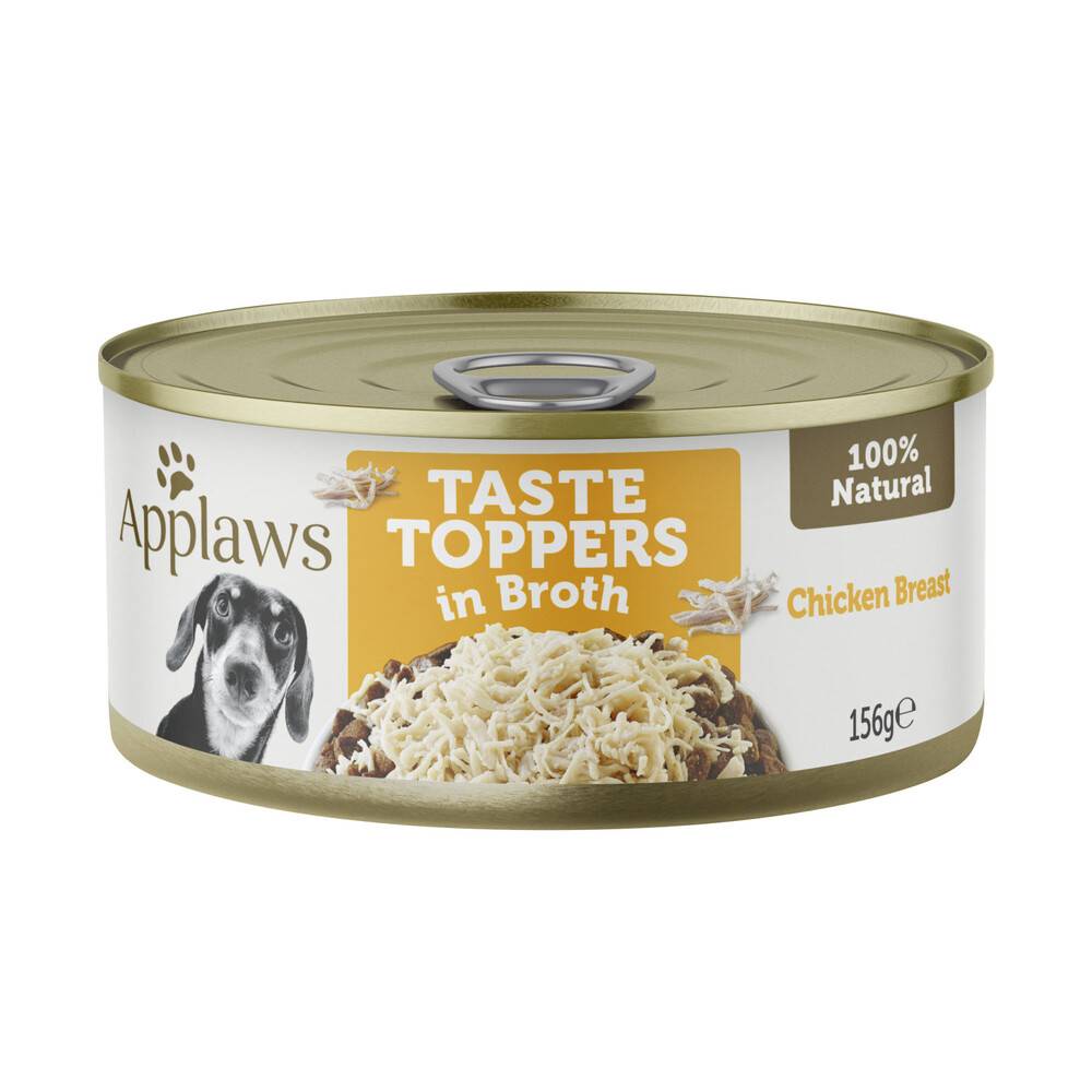 Applaws Taste Toppers Dog Tin Chicken Breast in Broth Dog Food 156g