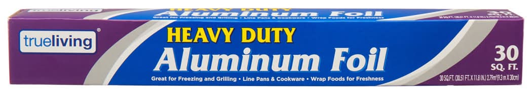 True Living Heavy Duty Aluminum Foil 30 Sq Ft