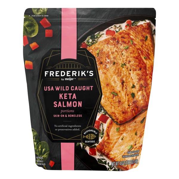 Frederiks By Meijer Usa Wild Caught Keta Salmon Portions (18 oz)