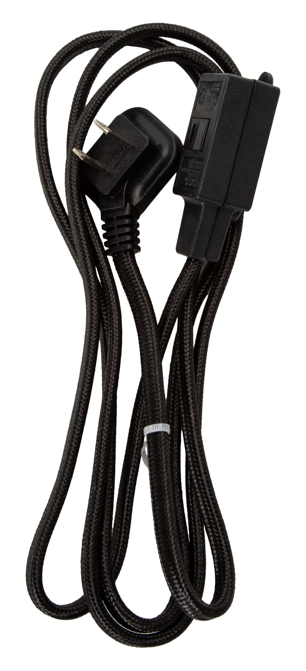 Tangle-Free Extension Cord With Angled Plug 6ft Black