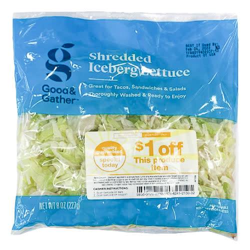 Shredded Green Leaf Lettuce - 4.5oz - Good & Gather™