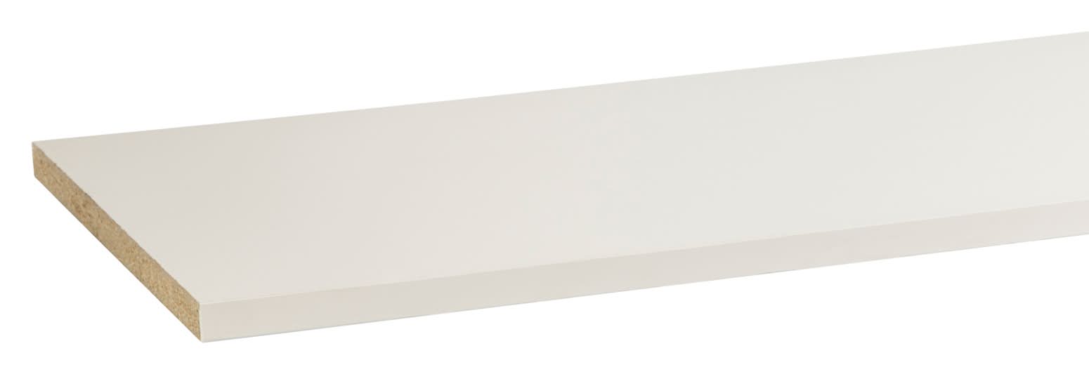 CUSTOMpine Carcass DS Shelving E1L 16mm 1200 x 295mm STD Particleboard White Matt
