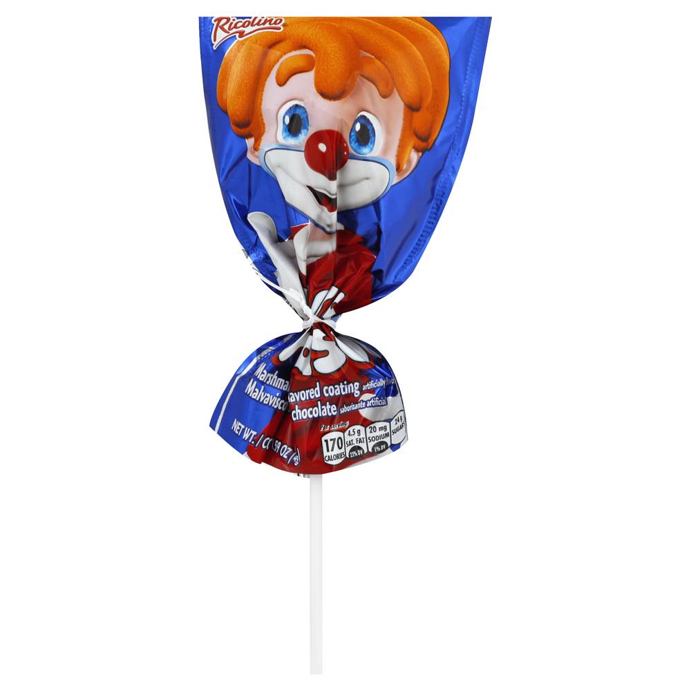 Ricolino Paleta Payaso Chocolate Covered Marshmallow Lollipop (1.6 oz)