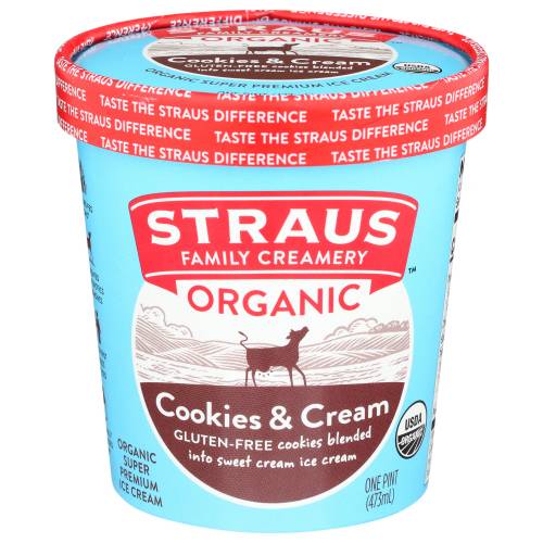 Straus Organic Cookies & Cream Ice Cream