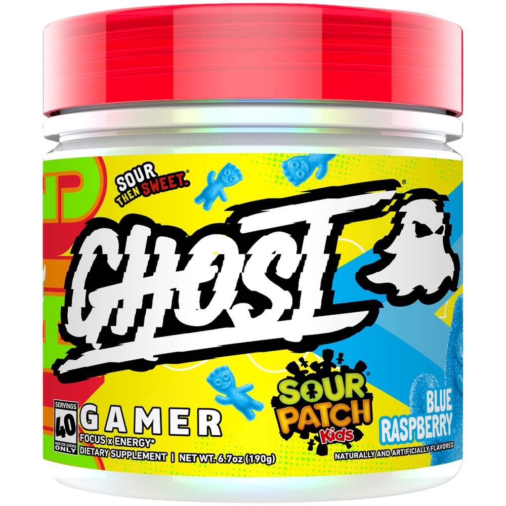 Ghost Gamer Focus X Energy - Sour Patch Kids® Blue Raspberry (6.7 Oz. / 40 Servings)