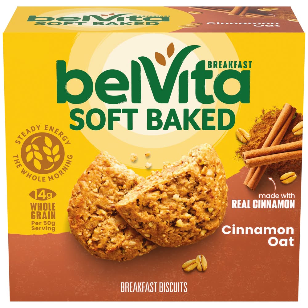 BelVita Soft Baked Breakfast Biscuits, Cinnamon Oat (8.8 oz, 5 ct)
