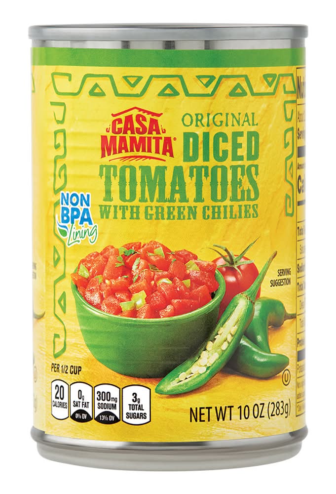 Casa Mamita Original Diced Tomatoes With Green Chilies (10 oz)