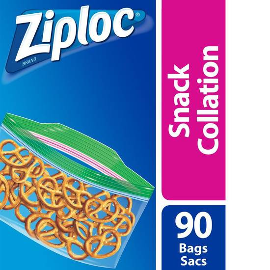 Ziploc sacs pour collation (90 un) - grip'n seal snack bags (90 units)