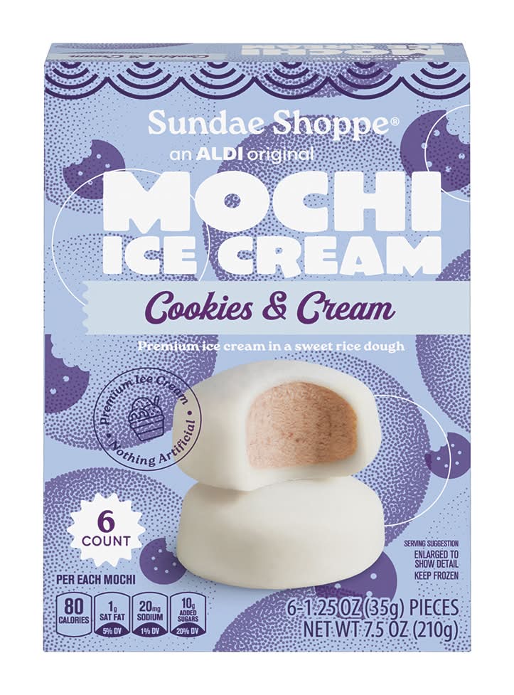 Sundae Shoppe Cookies and Cream Mochi Ice (6 x 1.25 oz)