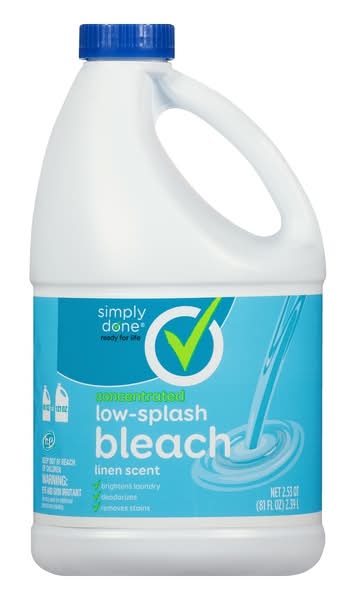 Simply Done Concentrated Low-Splash Bleach, Linen (81 fl oz)