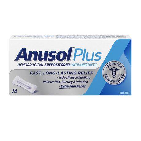 Anusol Plus Hemorrhoidal Suppositories (24 ct)