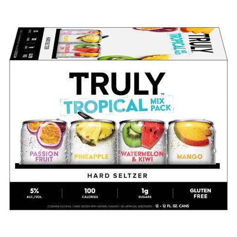 Truly Hard Seltzer Tropical Mix Pack Can Al Slim 12pk/12 fl oz (5.0% ABV)