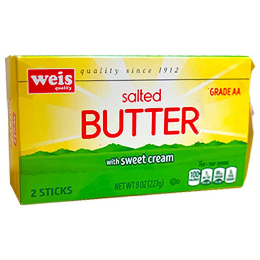 Weis Salted Butter With Sweet Cream (8 oz, 2 ct)