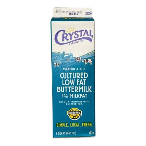 Crystal 1% Milkfat Kosher Grade a Cultured Buttermilk (1 quart)