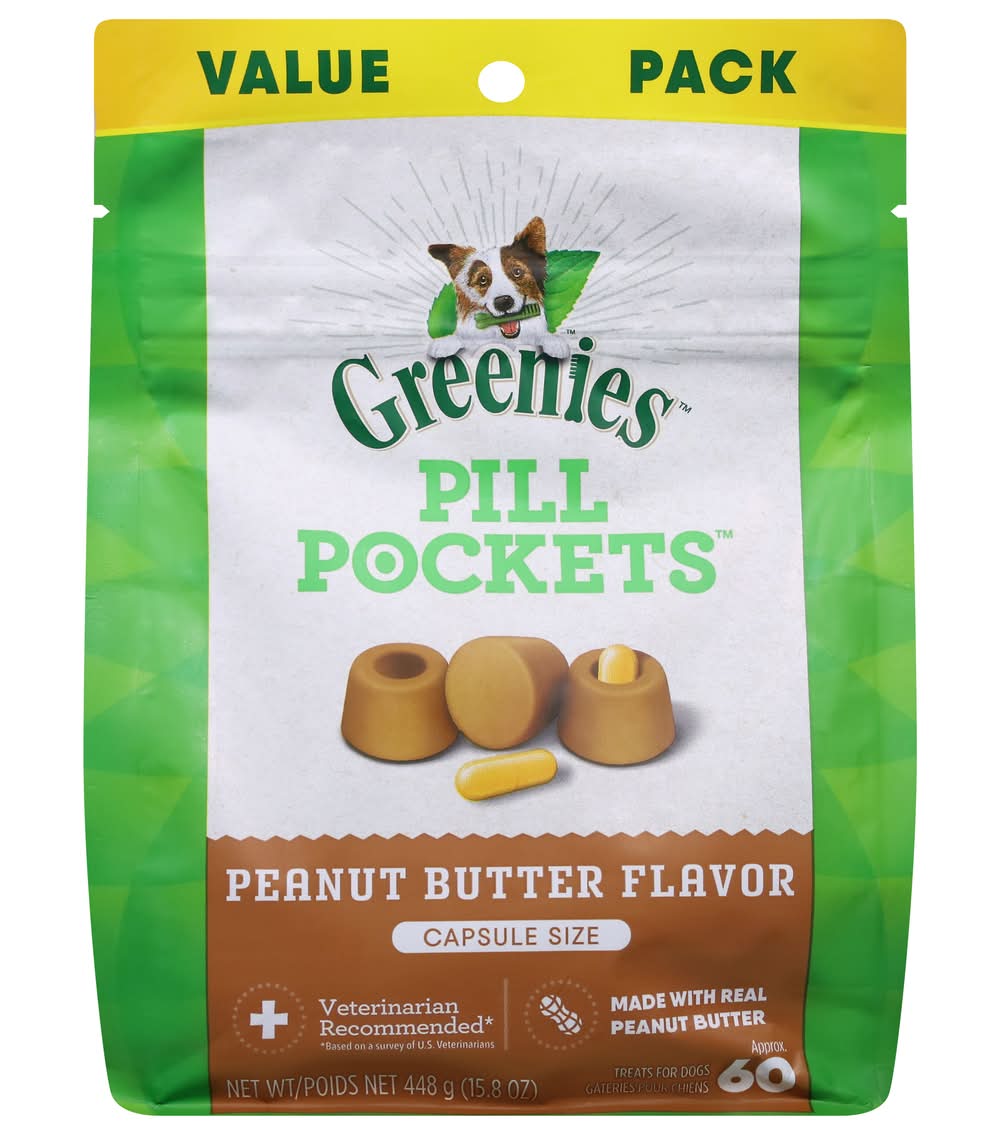 Greenies Pill Pockets Treats For Dogs, Peanut Butter (15.8 oz)