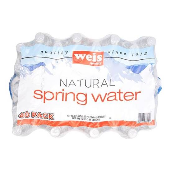 Weis Natural Spring Water (40 pack, 16.9 fl oz)