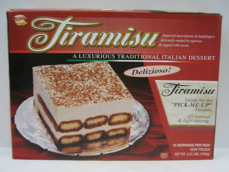 Frozen Supremo Italiano - Tiramisu Tray - 4.25 lbs (4 Units per Case)