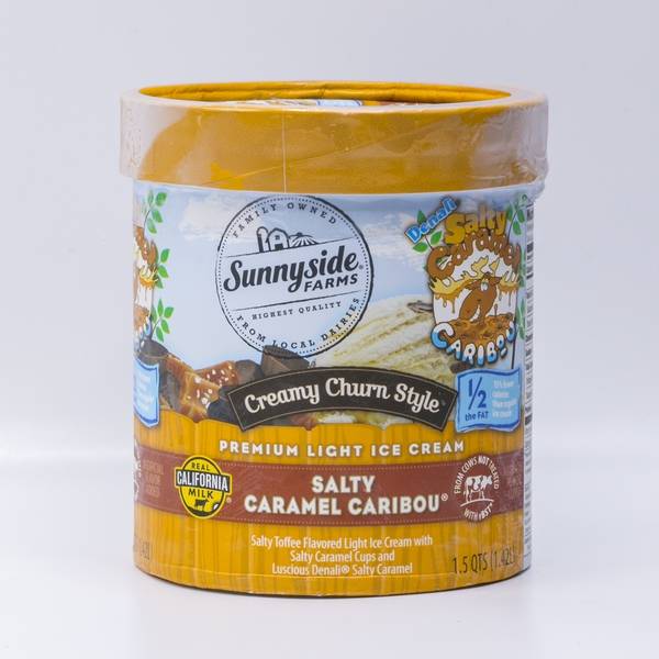 Sunnyside Farms, Churn Style Ice Cream, Salty Caramel Caribou
