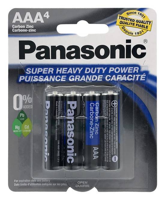 Panasonic Aaaa Carbon Zinc Super Heavy Duty Batteries