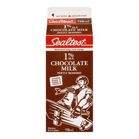 Sealtest Chocolate Partly Skimmed 1% Milk (750 ml)
