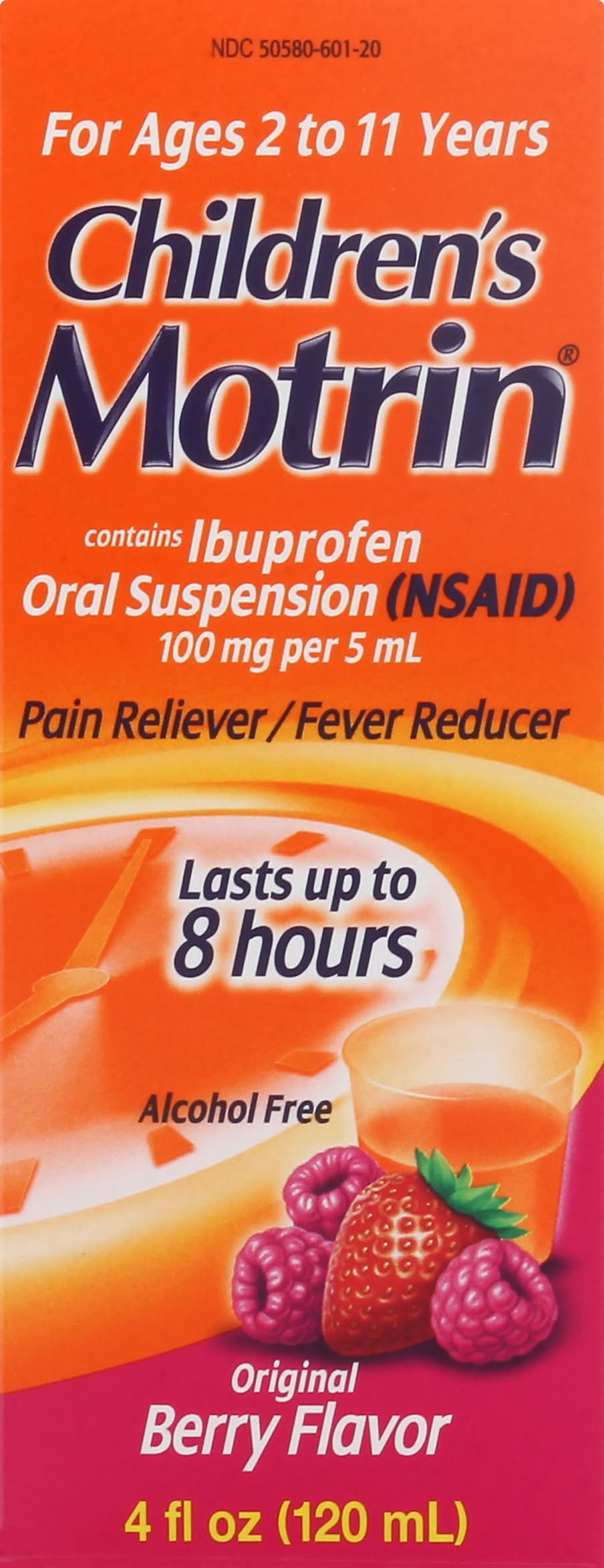 Motrin Children's Ibuprofen Oral Suspension Pain Reliever 2-11 Years, Original Berry (4 fl oz)