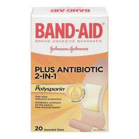 Band-Aid Adhesive Bandages Plus Antibiotic (20 units)