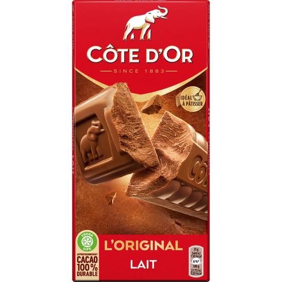 Cote d'Or - Côte d'or l'original lait tablette de chocolat