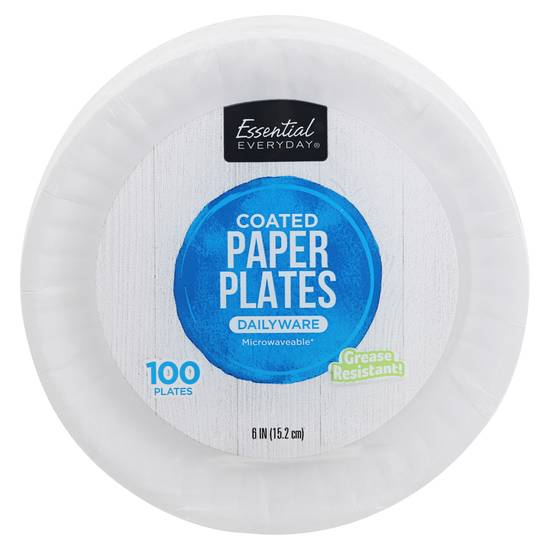Essential Everyday Coated 6 Inch Paper Plates