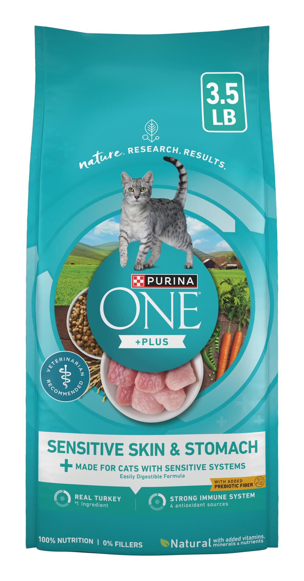 Purina One Sensitive Systems Natural Cat Food, Real Turkey (3.5 lbs)