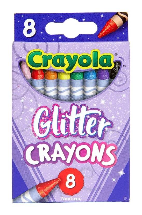 Crayola Glitter Crayons, Assorted (8 ct)