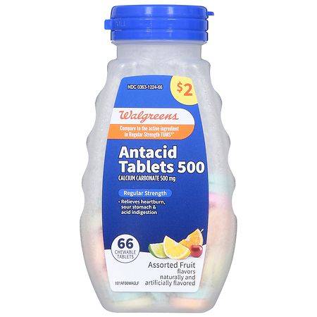 Walgreens Antacid Tablets 500 - 66.0 ea