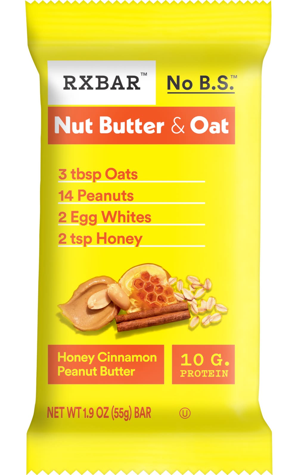 RXBAR Honey Cinnamon Peanut Butter Protein Bar (1.9 oz)