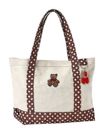 Icon Tote Handbag Polka Dot Bear
