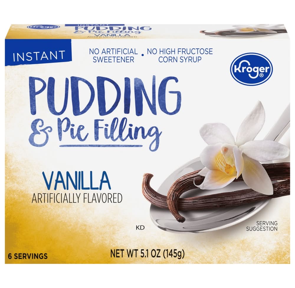 Kroger Instant Pudding & Pie Filling, Vanilla (5.1 oz)