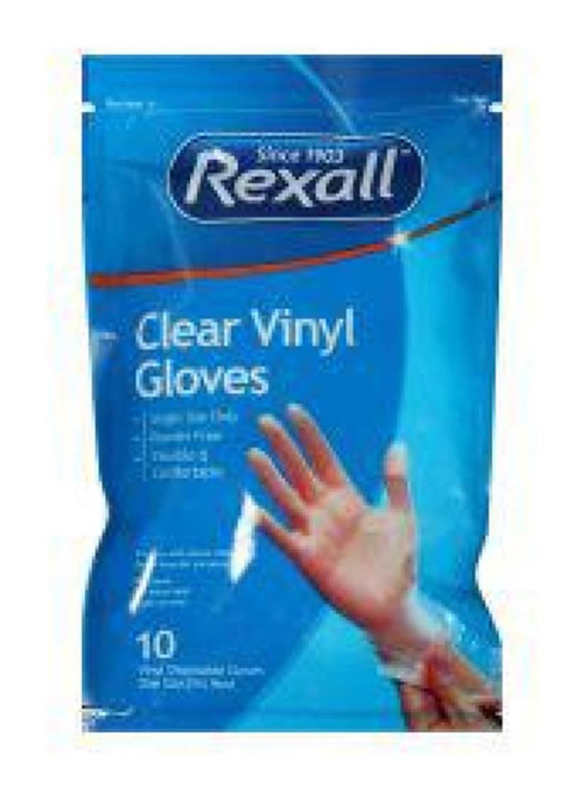 Rexall Disposable Gloves, Clear Vinyl (10 ct)