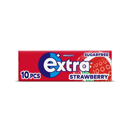 Extra Strawberry Chewing Gum Sugar Free 10 Pieces 14g