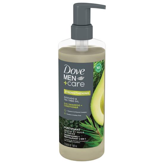 Dove Men+Care 2in1 Shampoo + Conditioner Avocado & Tea Tree Oil